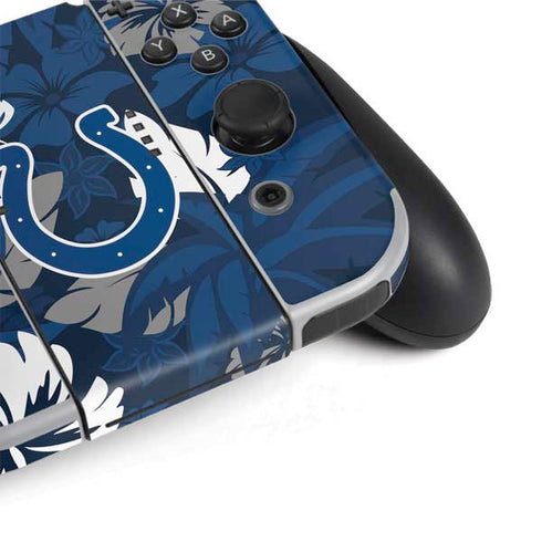 NFL Indianapolis Colts Tropical Print Nintendo Switch OLED (2021) Skin
