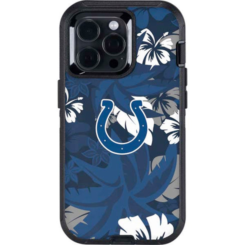 NFL Indianapolis Colts Tropical Print Otterbox Defender iPhone Skin