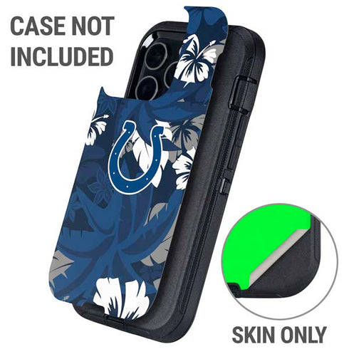 NFL Indianapolis Colts Tropical Print Otterbox Defender iPhone Skin