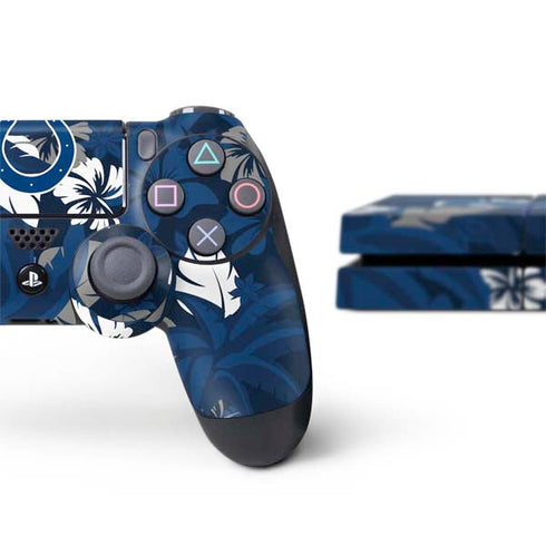 NFL Indianapolis Colts Tropical Print PS4 Console and Controller Bundle Skin