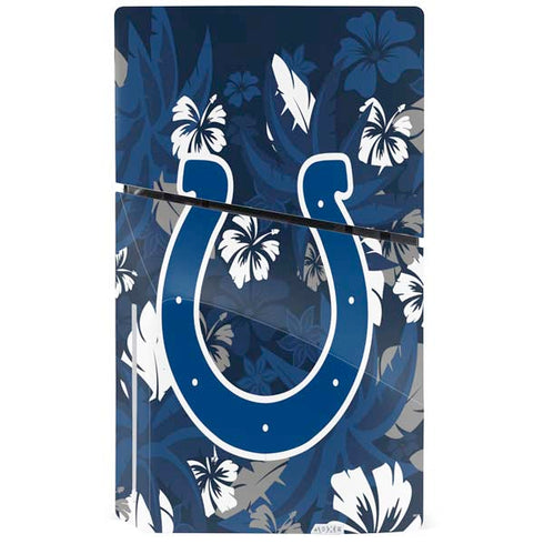NFL Indianapolis Colts Tropical Print PS5 Slim Disk Bundle Skin
