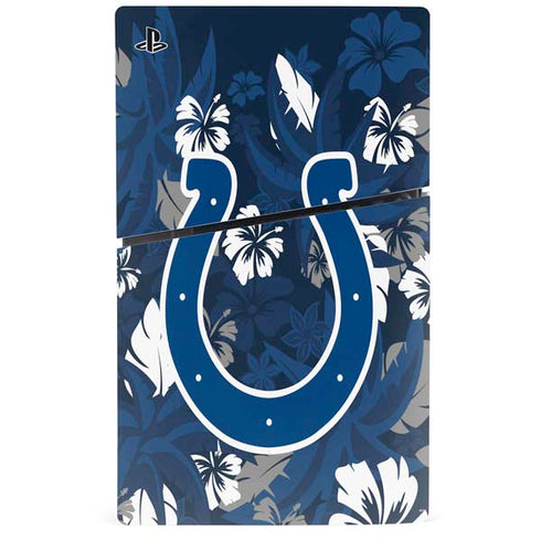 NFL Indianapolis Colts Tropical Print PS5 Slim Disk Console Skin