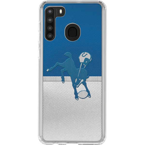 NFL Indianapolis Colts Vintage Galaxy A21 Clear Case