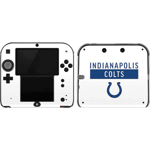 NFL Indianapolis Colts White Performance Series Nintendo 2DS Skin