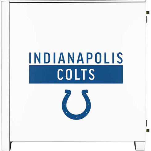 NFL Indianapolis Colts White Performance Series Corsair 4000D Tempered Glass Mid-Tower ATX Case Skin