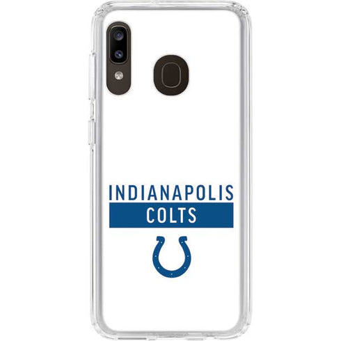 NFL Indianapolis Colts White Performance Series Galaxy A20 Clear Case