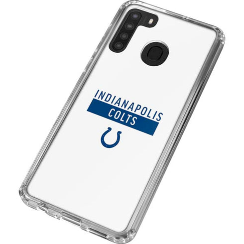 NFL Indianapolis Colts White Performance Series Galaxy A21 Clear Case