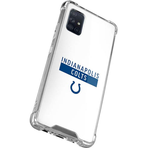 NFL Indianapolis Colts White Performance Series Galaxy A71 5G Clear Case