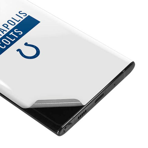 NFL Indianapolis Colts White Performance Series Galaxy Note 10 Skin