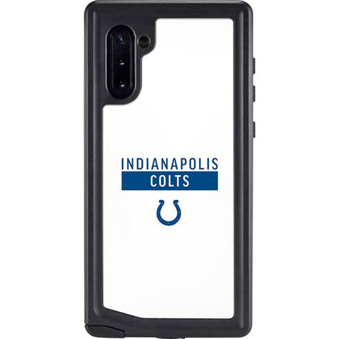 NFL Indianapolis Colts White Performance Series Galaxy Note 10 Waterproof Case