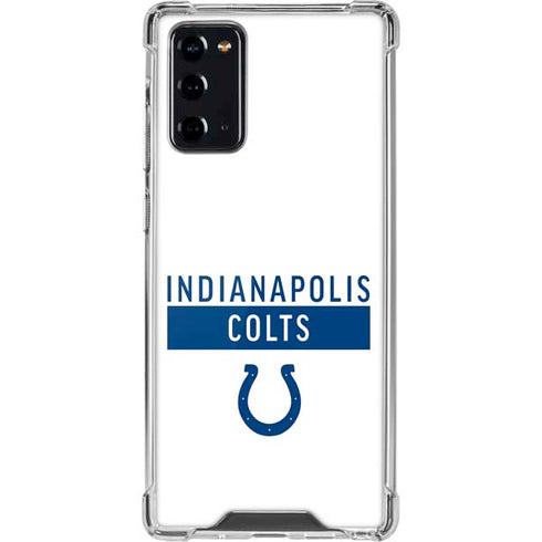NFL Indianapolis Colts White Performance Series Galaxy Note20 5G Clear Case
