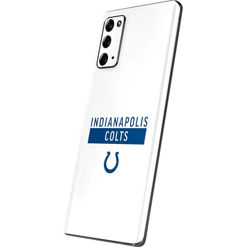 NFL Indianapolis Colts White Performance Series Galaxy Note20 5G Skin