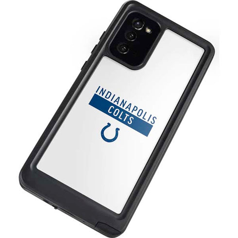 NFL Indianapolis Colts White Performance Series Galaxy Note20 5G Waterproof Case