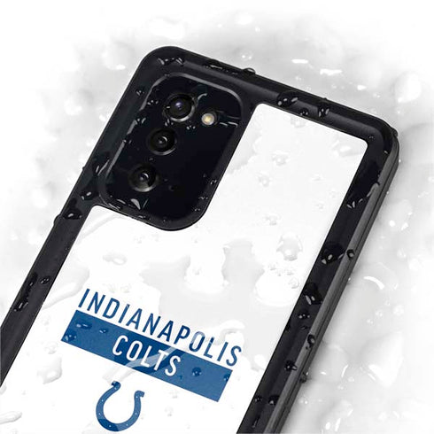 NFL Indianapolis Colts White Performance Series Galaxy Note20 5G Waterproof Case