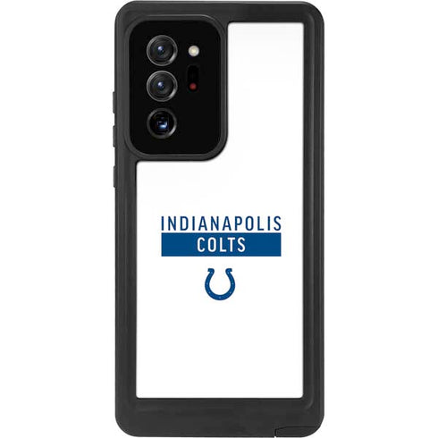 NFL Indianapolis Colts White Performance Series Galaxy Note20 Ultra 5G Waterproof Case