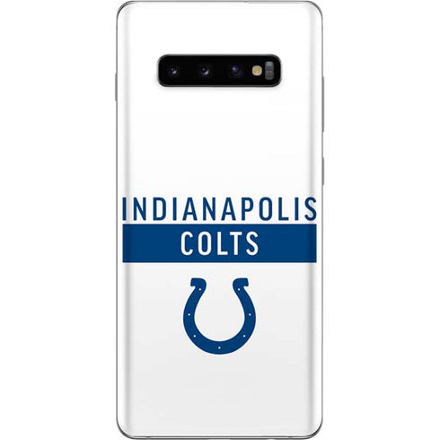 NFL Indianapolis Colts White Performance Series Galaxy S10 Plus Skin