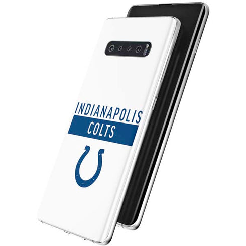 NFL Indianapolis Colts White Performance Series Galaxy S10 Plus Skin