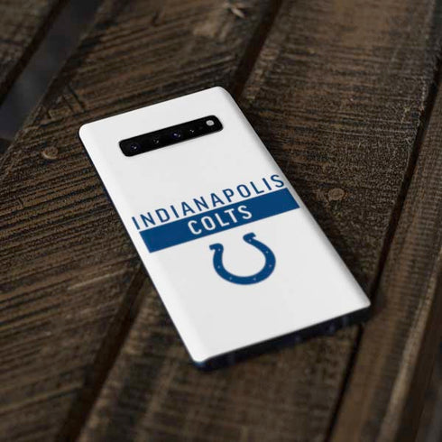 NFL Indianapolis Colts White Performance Series Galaxy S10 Plus Skin