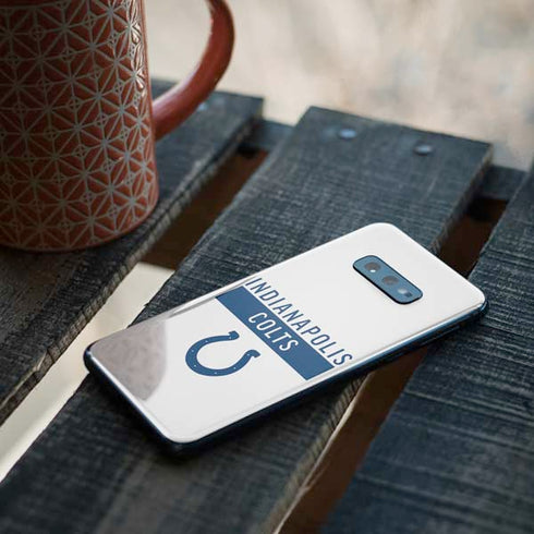 NFL Indianapolis Colts White Performance Series Galaxy S10e Skin