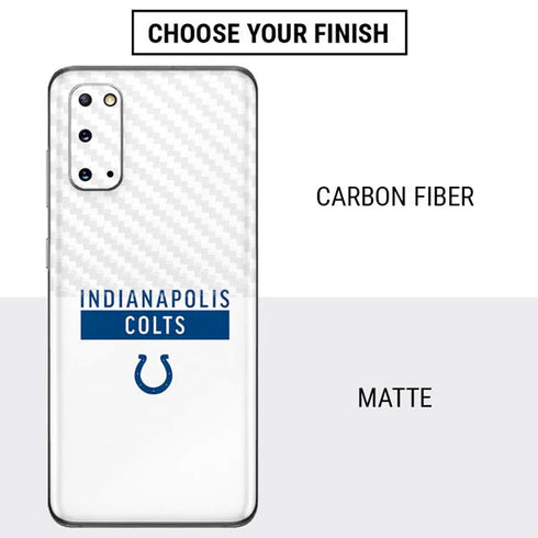 NFL Indianapolis Colts White Performance Series Galaxy S20 Skin