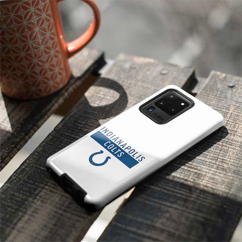 NFL Indianapolis Colts White Performance Series Galaxy S20 Ultra 5G Pro Case