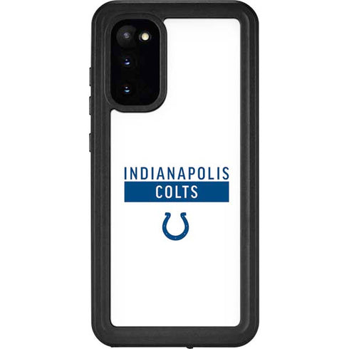 NFL Indianapolis Colts White Performance Series Galaxy S20 Waterproof Case