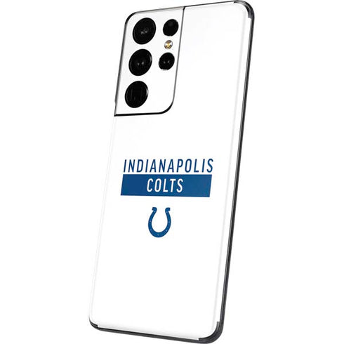 NFL Indianapolis Colts White Performance Series Galaxy S21 Ultra 5G Skin