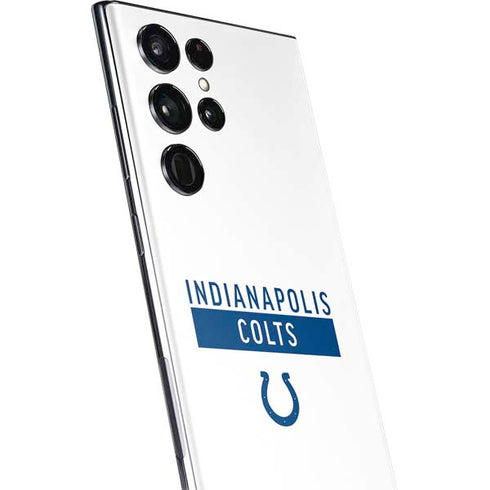 NFL Indianapolis Colts White Performance Series Galaxy S22 Ultra Skin