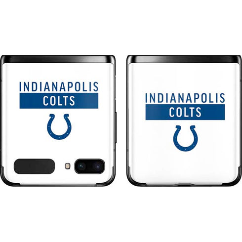 NFL Indianapolis Colts White Performance Series Galaxy Z Flip Skin