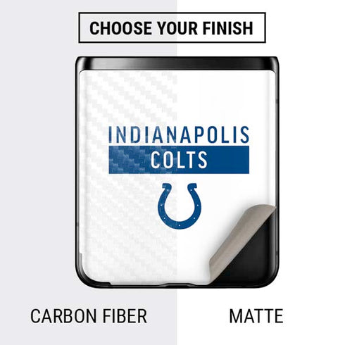 NFL Indianapolis Colts White Performance Series Galaxy Z Flip Skin