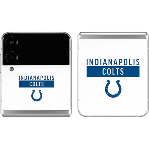 NFL Indianapolis Colts White Performance Series Galaxy Z Flip4 5G Skin