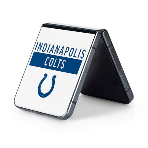 NFL Indianapolis Colts White Performance Series Galaxy Z Flip5 5G Skin