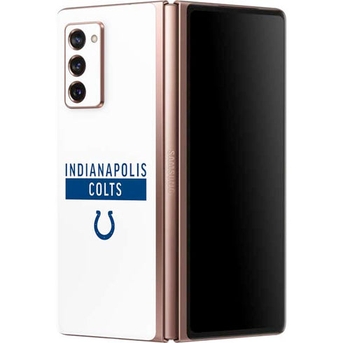 NFL Indianapolis Colts White Performance Series Galaxy Z Fold2 5G Skin