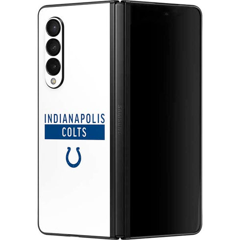 NFL Indianapolis Colts White Performance Series Galaxy Z Fold3 5G Skin