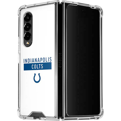 NFL Indianapolis Colts White Performance Series Galaxy Z Fold4 5G Clear Case
