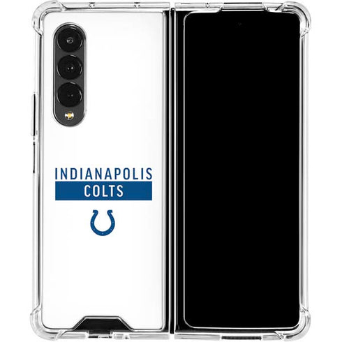 NFL Indianapolis Colts White Performance Series Galaxy Z Fold4 5G Clear Case