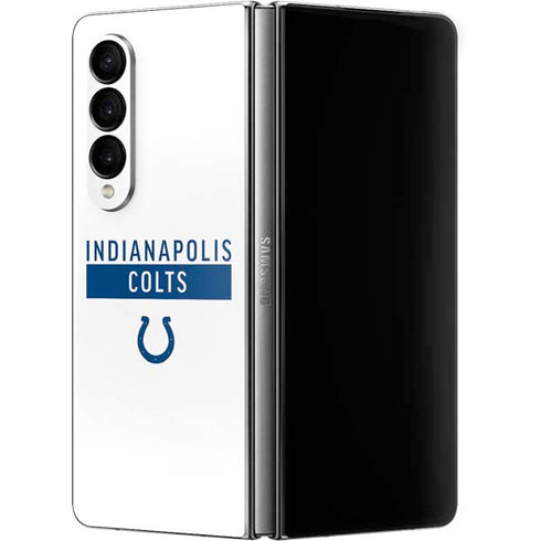 NFL Indianapolis Colts White Performance Series Galaxy Z Fold4 5G Skin