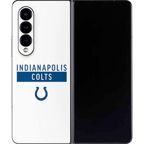 NFL Indianapolis Colts White Performance Series Galaxy Z Fold4 5G Skin