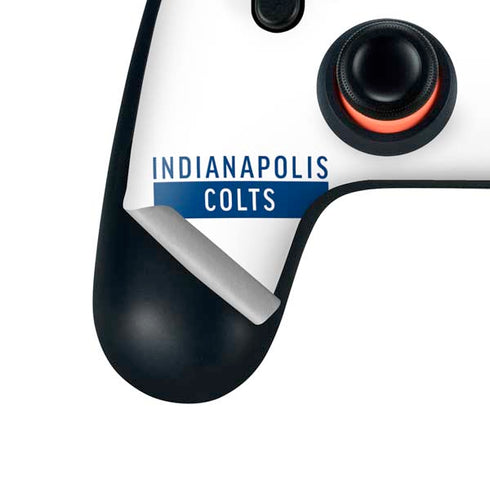 NFL Indianapolis Colts White Performance Series Google Stadia Controller Skin