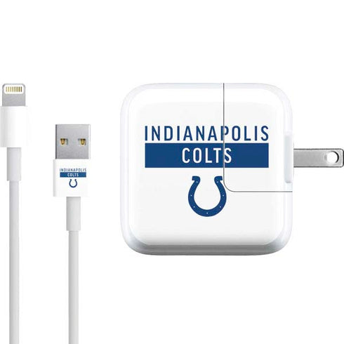 NFL Indianapolis Colts White Performance Series iPad Charger (10W USB) Skin