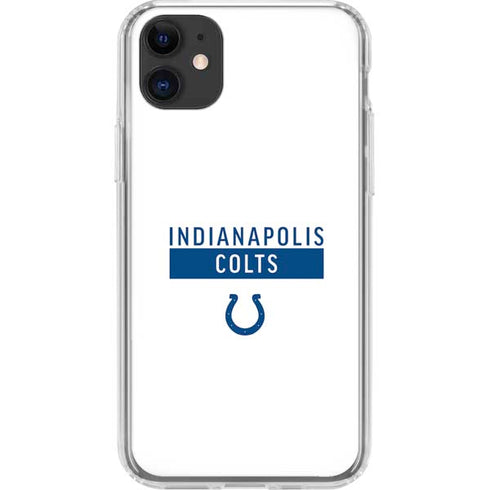 NFL Indianapolis Colts White Performance Series iPhone 11 Clear Case