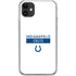 NFL Indianapolis Colts White Performance Series iPhone 11 Clear Case