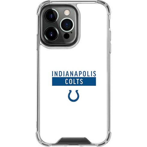 NFL Indianapolis Colts White Performance Series iPhone 13 Pro Clear Case