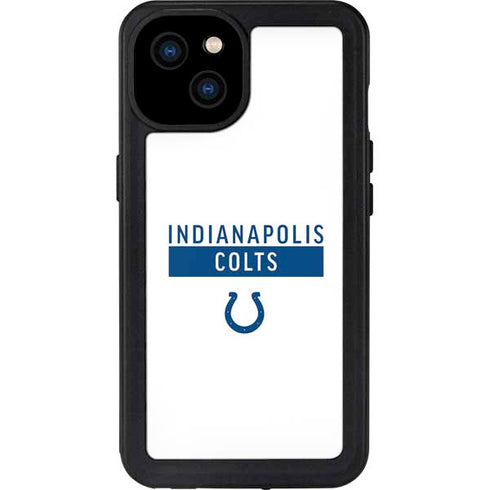 NFL Indianapolis Colts White Performance Series iPhone 15 Plus Waterproof Case