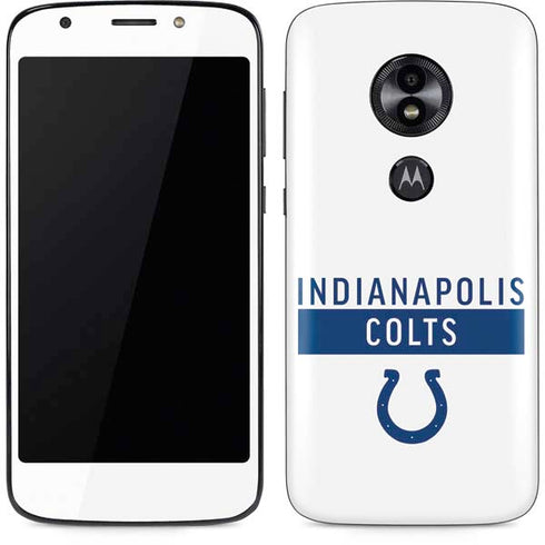 NFL Indianapolis Colts White Performance Series Moto E5 Play Skin