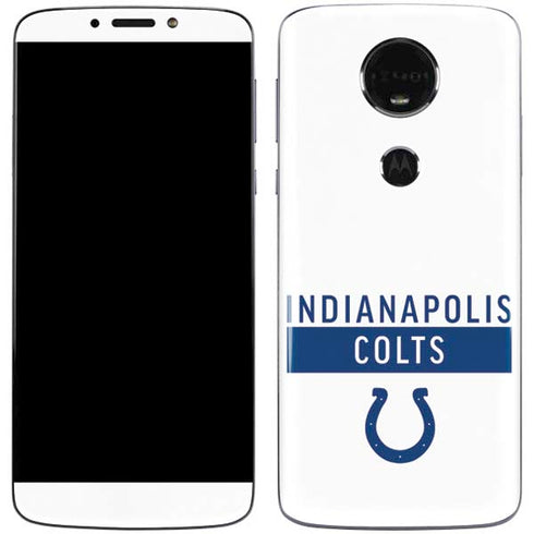 NFL Indianapolis Colts White Performance Series Moto E5 Plus Skin