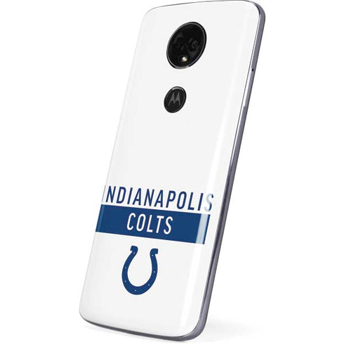 NFL Indianapolis Colts White Performance Series Moto E5 Plus Skin