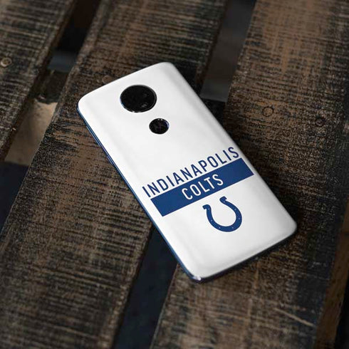 NFL Indianapolis Colts White Performance Series Moto E5 Plus Skin