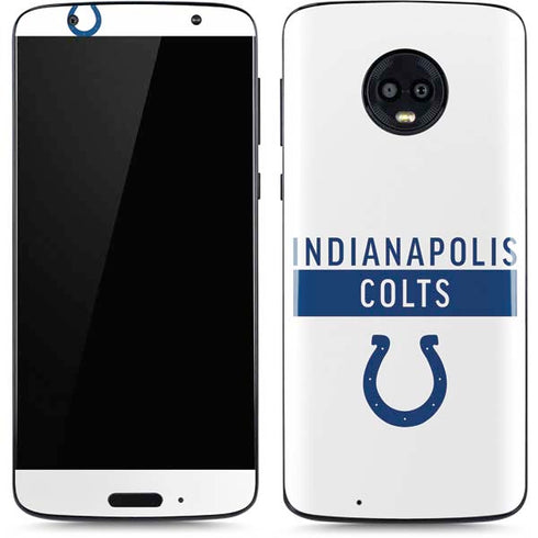NFL Indianapolis Colts White Performance Series Moto G6 Skin