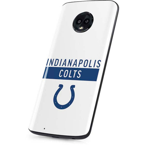 NFL Indianapolis Colts White Performance Series Moto G6 Skin